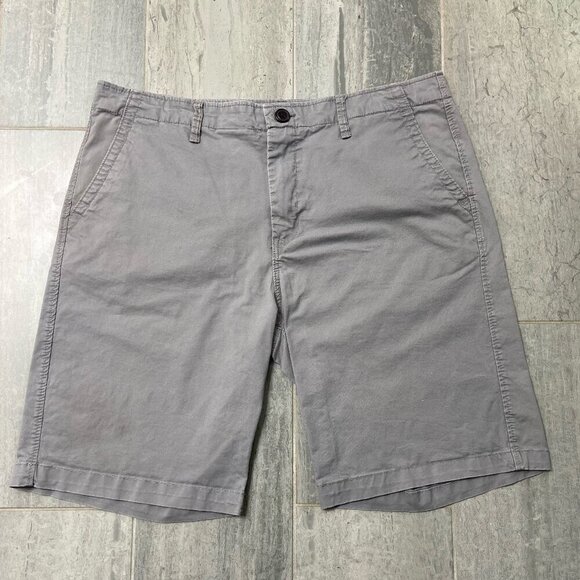 Aeropostale Flat-Front Chino Shorts Classic Fit Gray Size 38 - Picture 1 of 7